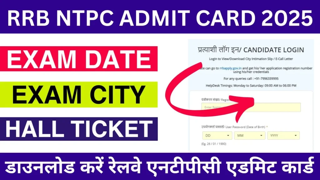 RRB NTPC CBT DATE 2025