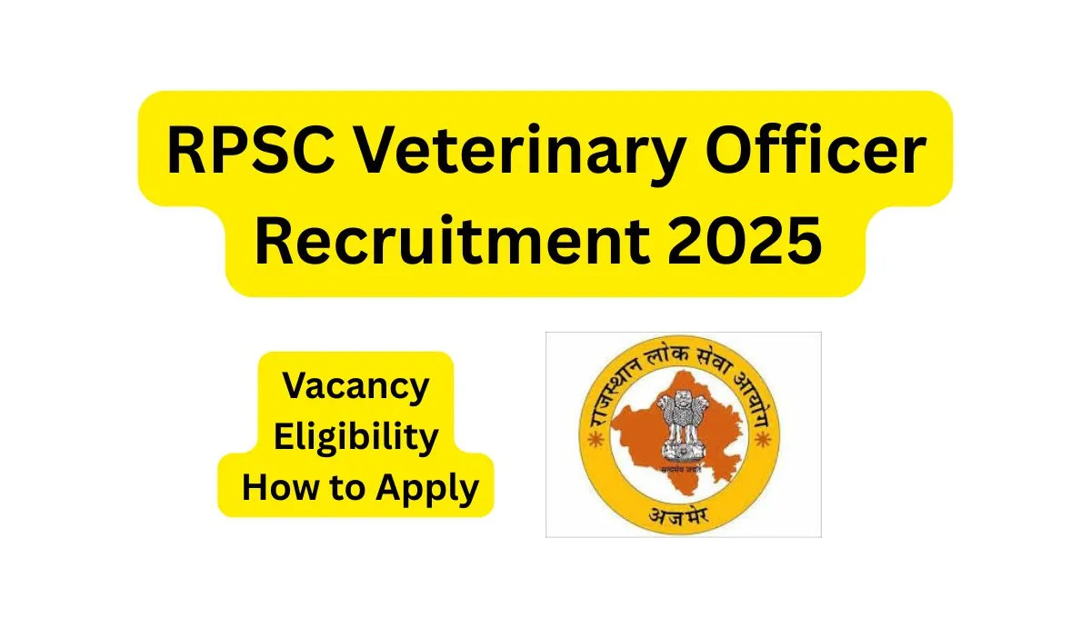 RPSC Veterinary Officer Recruitment 2025
