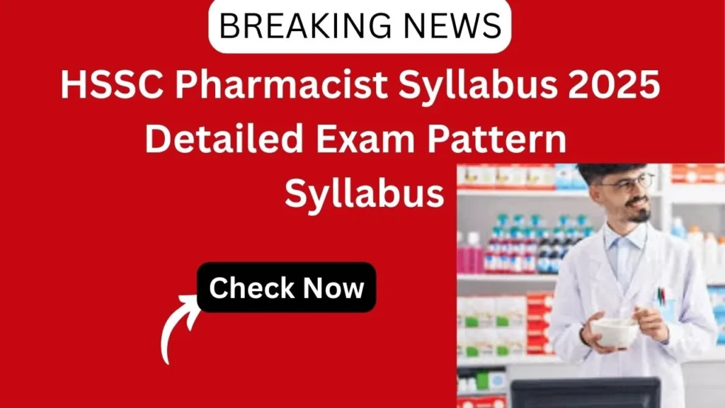 HSSC Pharmacist Syllabus 2025
