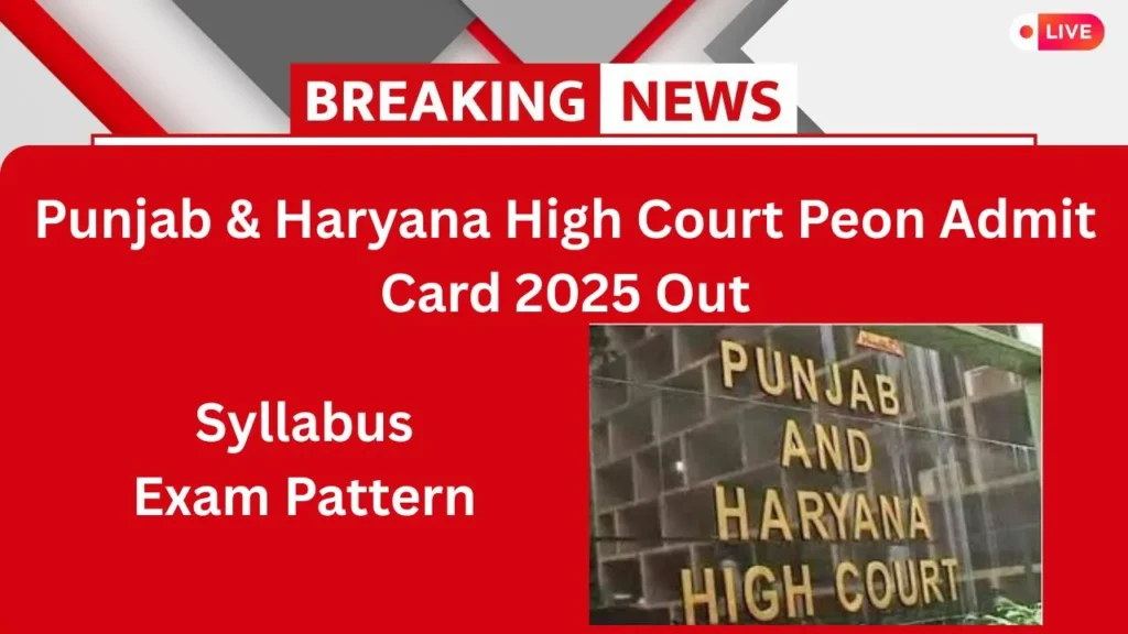 Punjab & Haryana High Court Peon