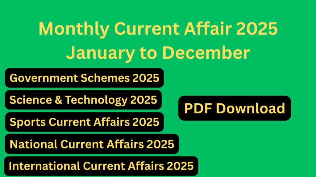 Current Affairs 2025