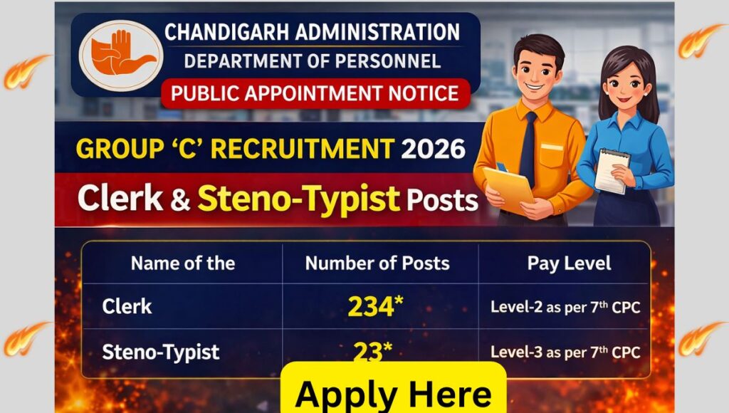 Chandigarh Clerk Recruitment 2026