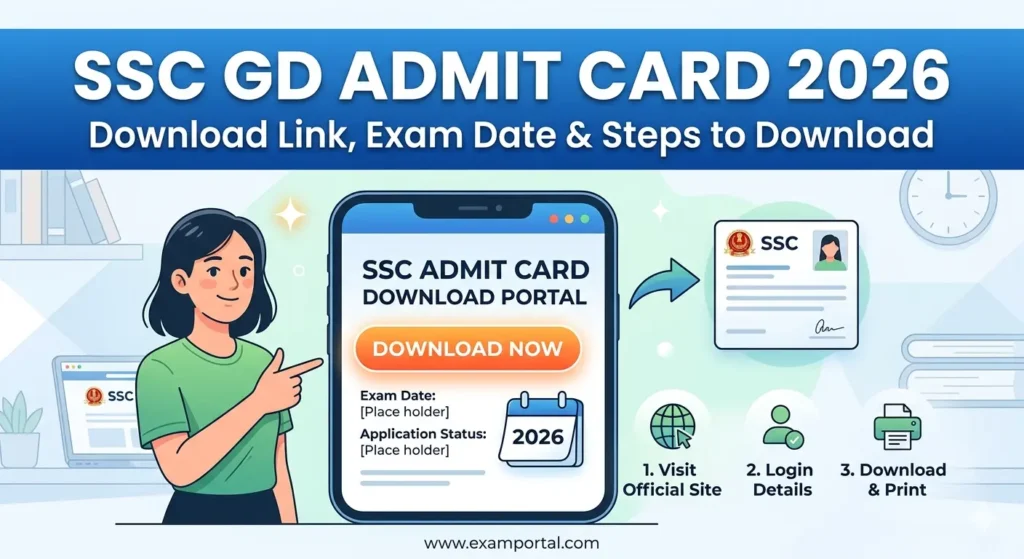 SSC GD Admit Card 2026 Download Link, Exam Date & Steps to Download