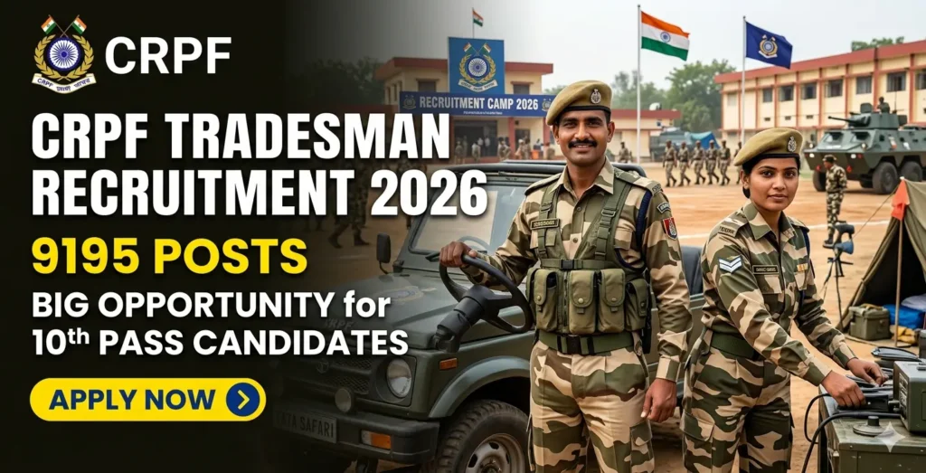 CRPF Tradesman Recruitment 2026