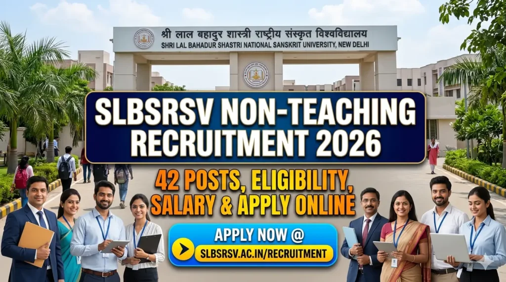 SLBSRSV Non-Teaching Recruitment 2026