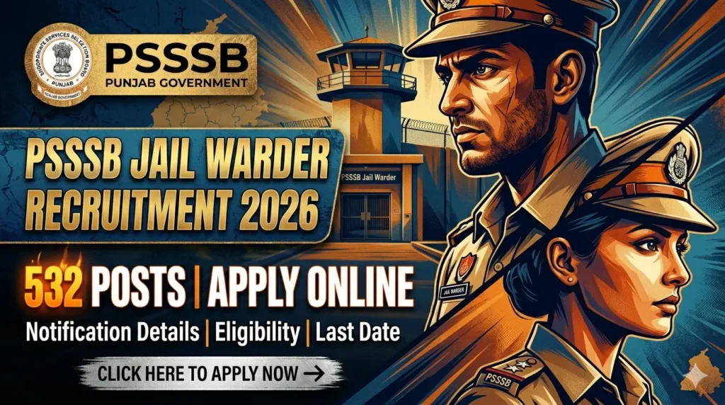 PSSSB Jail Warder Recruitment 2026 Detailed Notification and Complete Guide