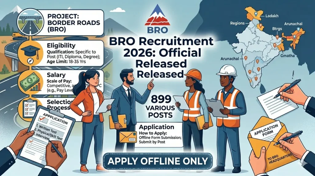 BRO Recruitment 2026 Notification Out for 899 Various Posts
