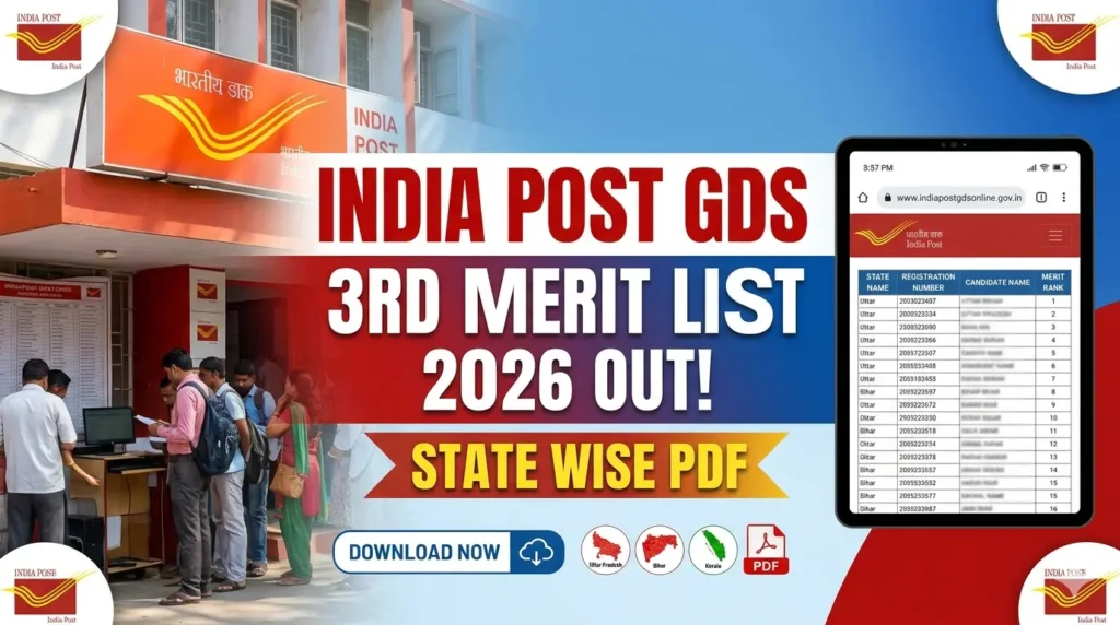 India Post GDS 3rd Merit List 2026