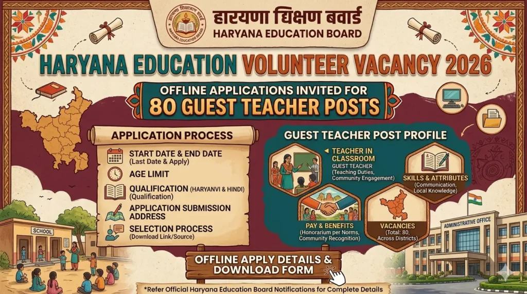 Haryana Education Volunteer Vacancy 2026
