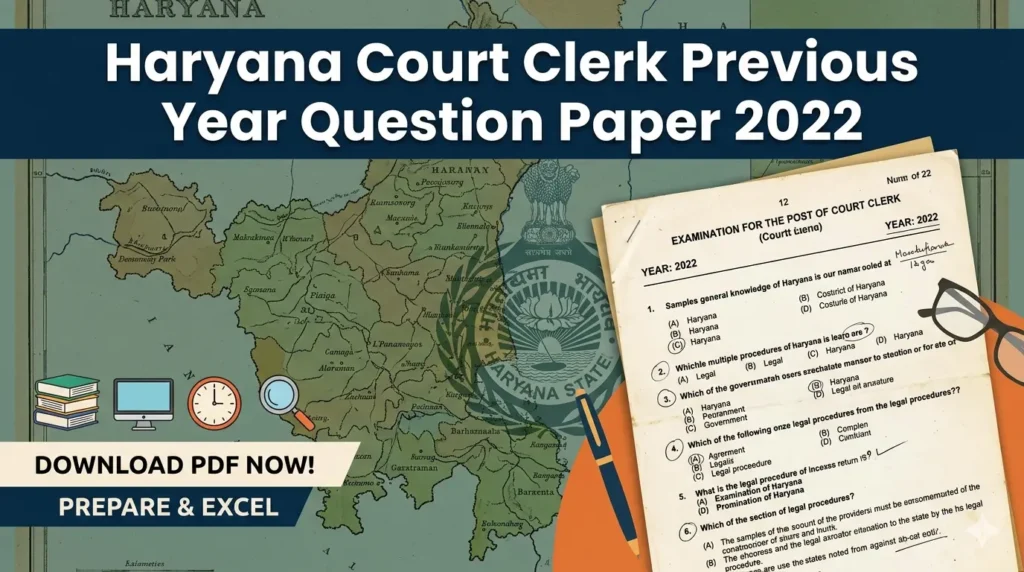 Haryana court clerk previous year question paper 2022